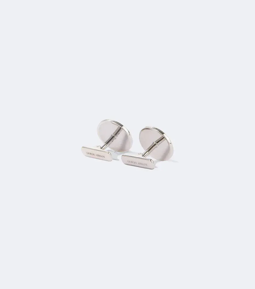 Giorgio Armani Silver and mother-of-pearl cufflinks | Thumbnail 3 Giorgio Armani Silver and mother-of-pearl cufflinks | Thumbnail 3