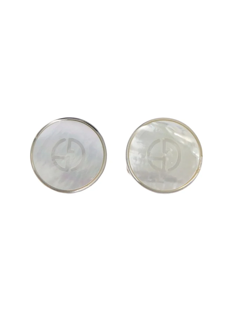 Giorgio Armani Silver and mother-of-pearl cufflinks