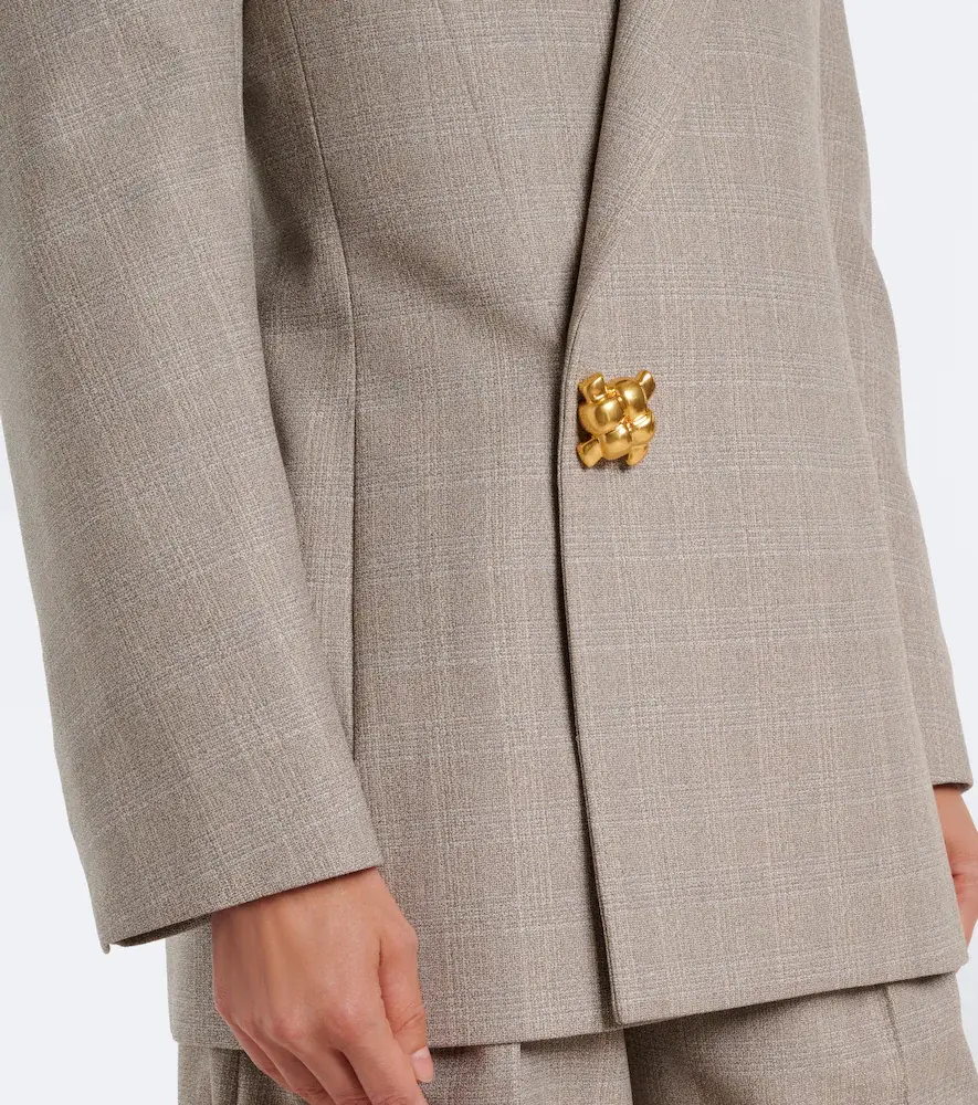 Bottega Veneta Nodo Quadro checked wool blazer | Thumbnail 7 Bottega Veneta Nodo Quadro checked wool blazer | Thumbnail 7
