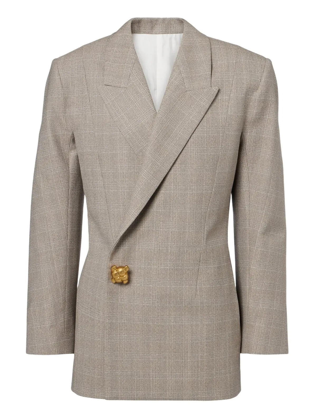 Bottega Veneta Nodo Quadro checked wool blazer