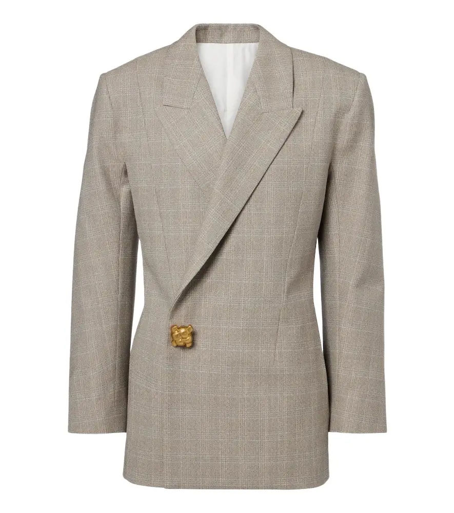 Bottega Veneta Nodo Quadro checked wool blazer | Image 1 Bottega Veneta Nodo Quadro checked wool blazer | Image 1