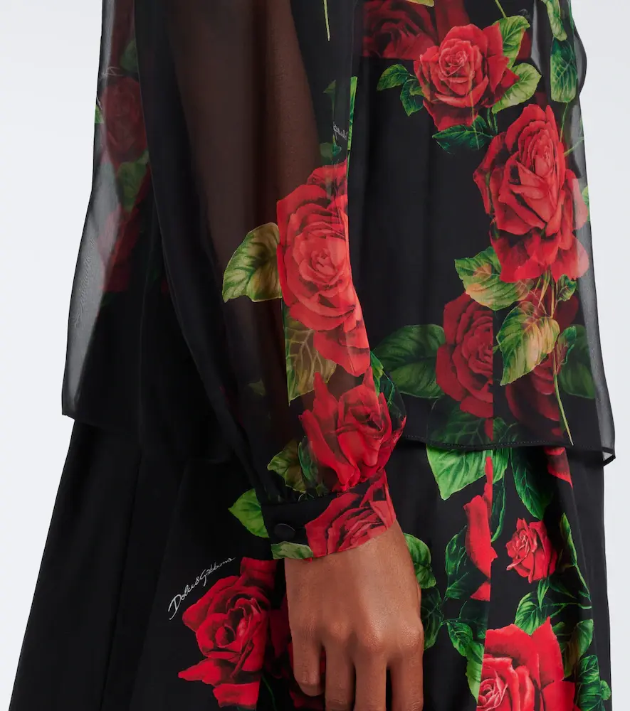 Dolce & Gabbana Floral sheer silk chiffon blouse | Thumbnail 6 Dolce & Gabbana Floral sheer silk chiffon blouse | Thumbnail 6