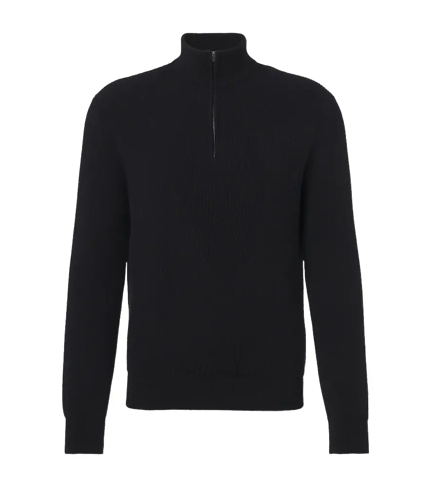 AGNONA Cashmere half-zip sweater