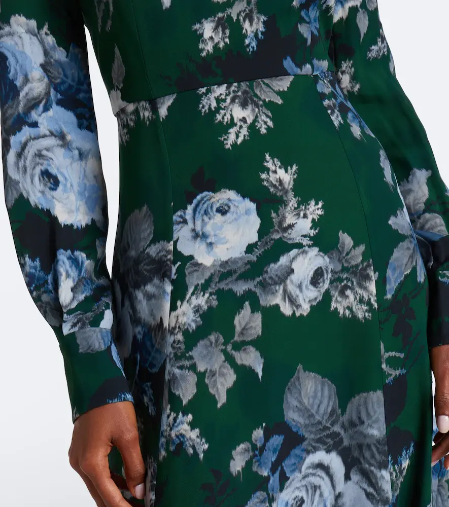 Erdem Floral crêpe midi dress | Thumbnail 4 Erdem Floral crêpe midi dress | Thumbnail 4