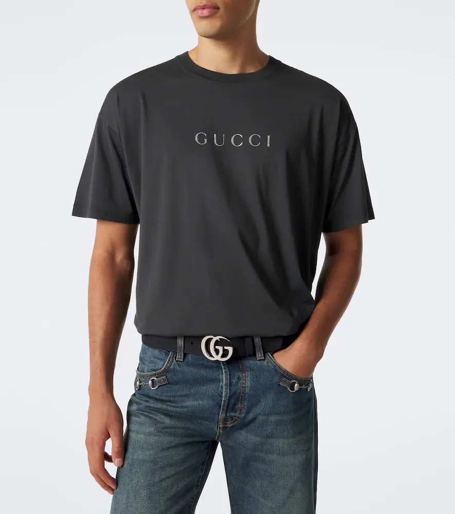Gucci Logo cotton jersey T-shirt | Thumbnail 4 Gucci Logo cotton jersey T-shirt | Thumbnail 4