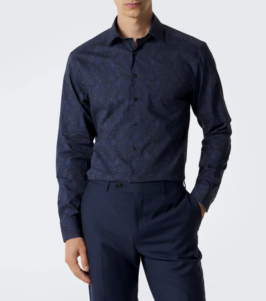 Etro Paisley cotton-blend poplin shirt | Thumbnail 4