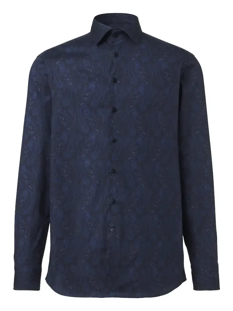 Paisley cotton-blend poplin shirt Paisley cotton-blend poplin shirt