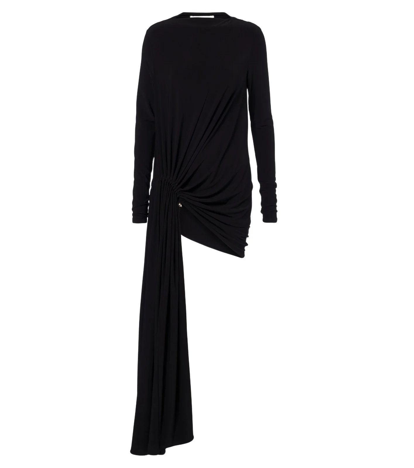 Sportmax Asymmetric gathered jersey minidress