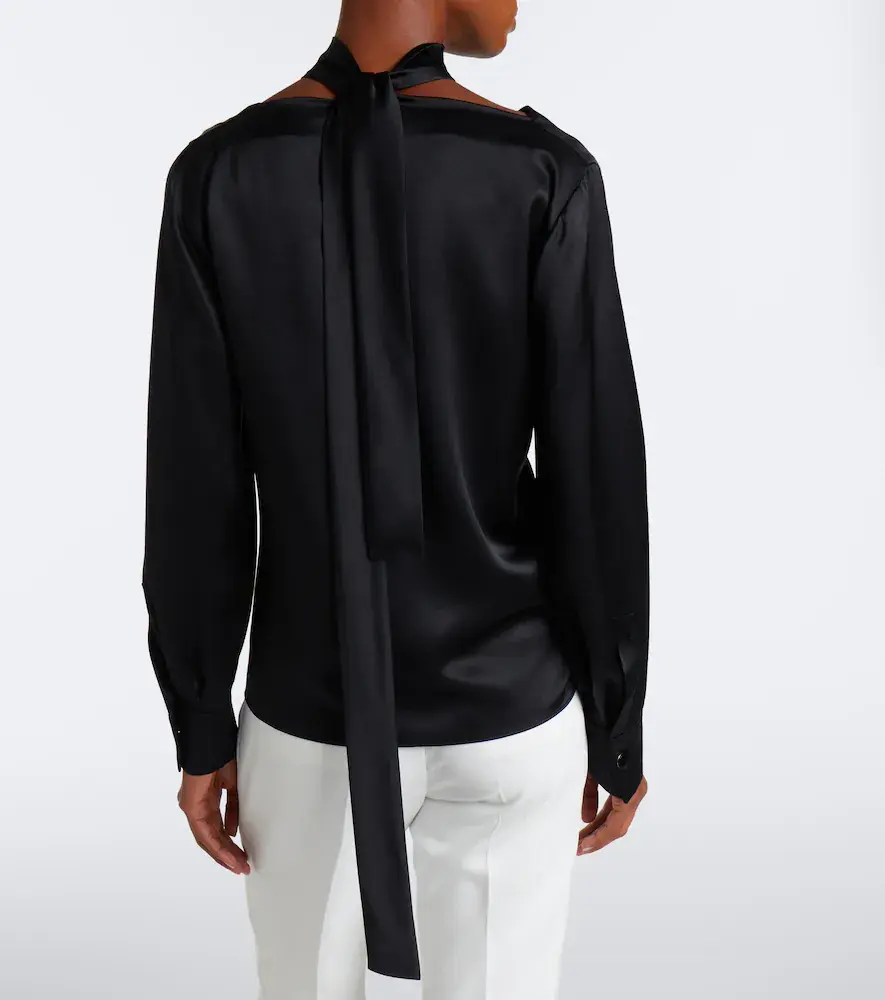 Max Mara Tie-detail silk blouse | Thumbnail 3 Max Mara Tie-detail silk blouse | Thumbnail 3