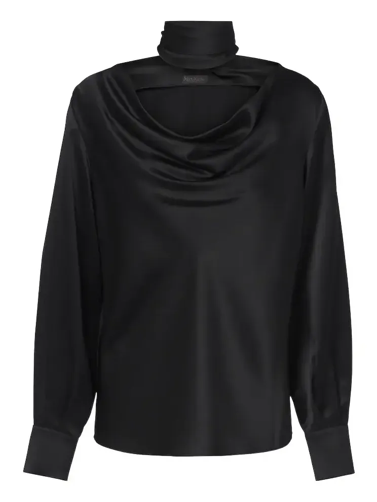 Tie-detail silk blouse Tie-detail silk blouse