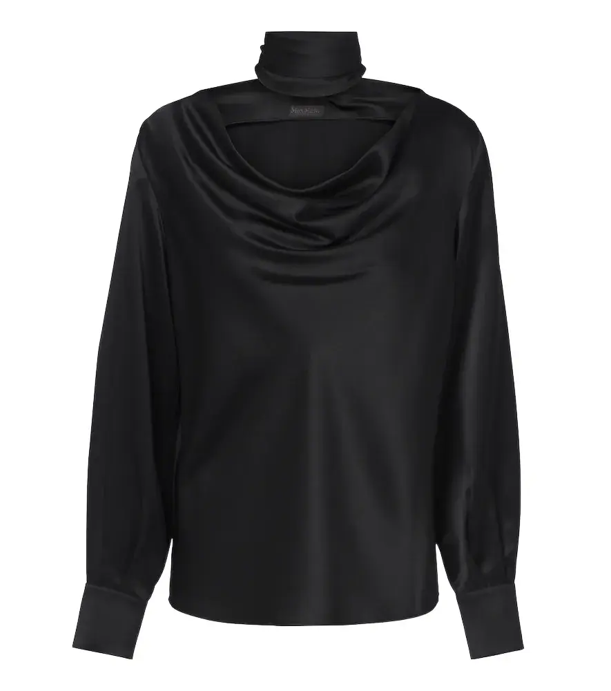 Max Mara Tie-detail silk blouse | Image 1 Max Mara Tie-detail silk blouse | Image 1