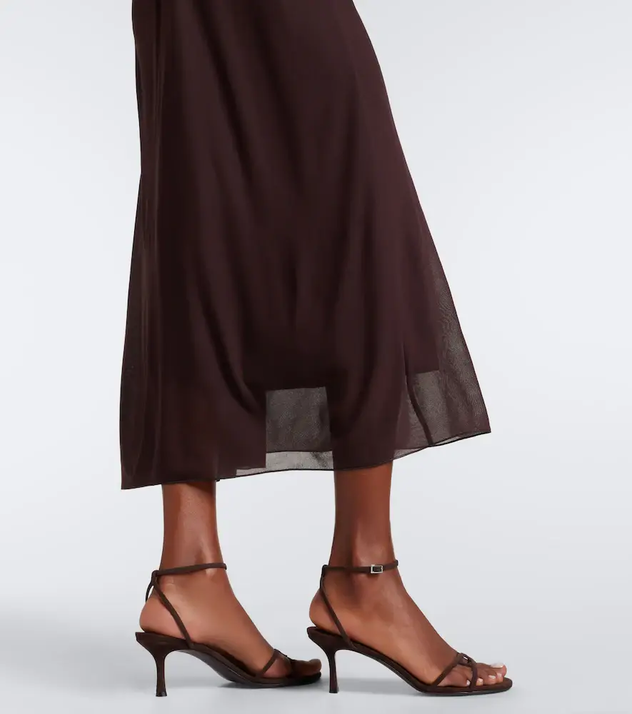 Max Mara Elegante gathered crêpe jersey midi dress | Thumbnail 7 Max Mara Elegante gathered crêpe jersey midi dress | Thumbnail 7