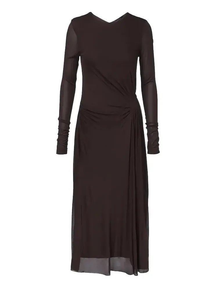 Elegante gathered crêpe jersey midi dress Elegante gathered crêpe jersey midi dress