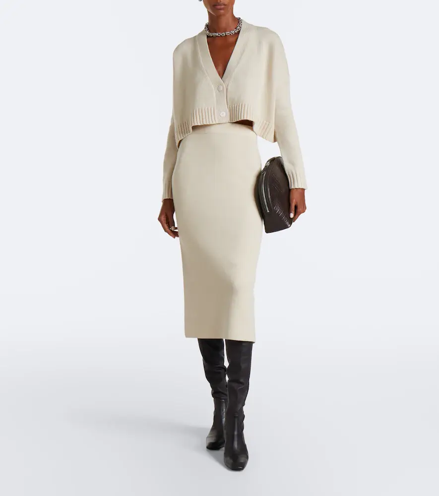Max Mara Wool and cashmere midi skirt | Thumbnail 4