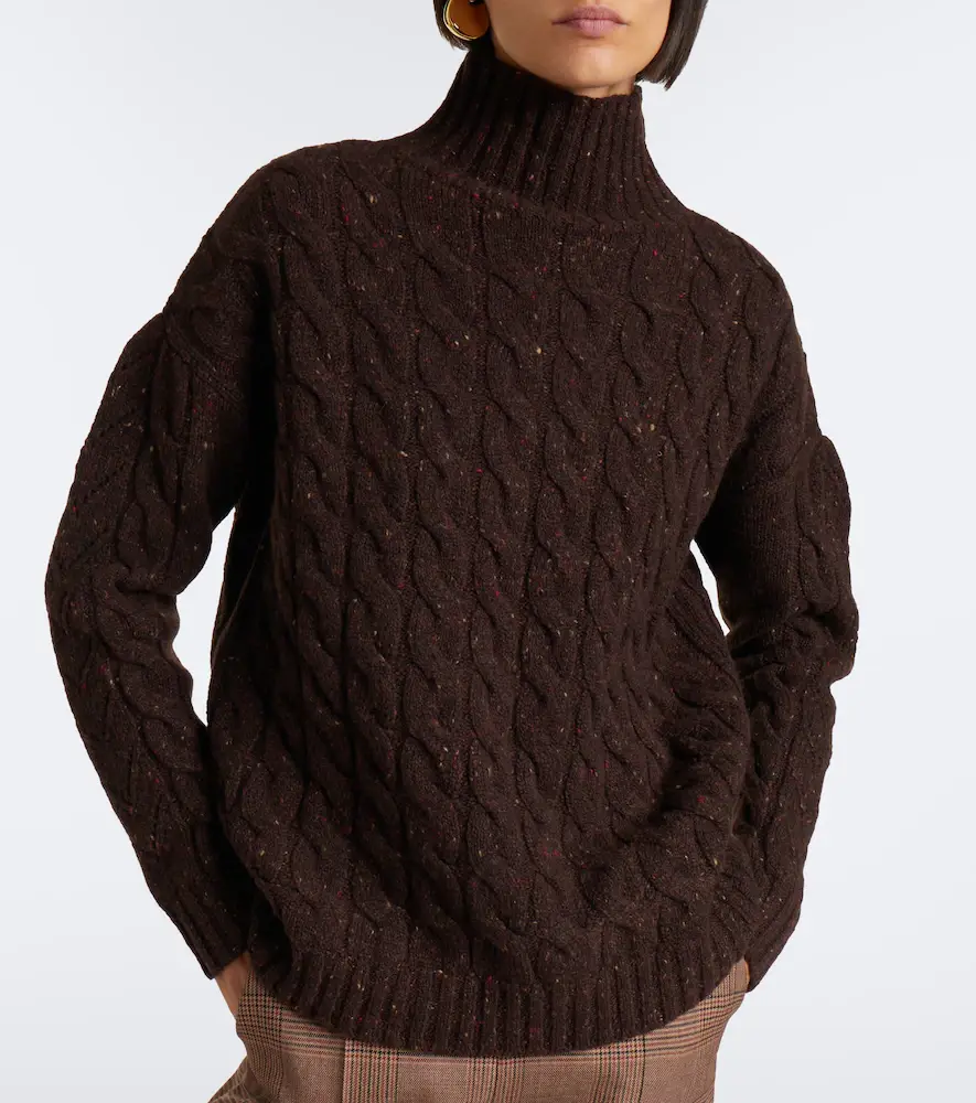 Max Mara Cable-knit wool and cashmere-blend sweater | Thumbnail 2 Max Mara Cable-knit wool and cashmere-blend sweater | Thumbnail 2