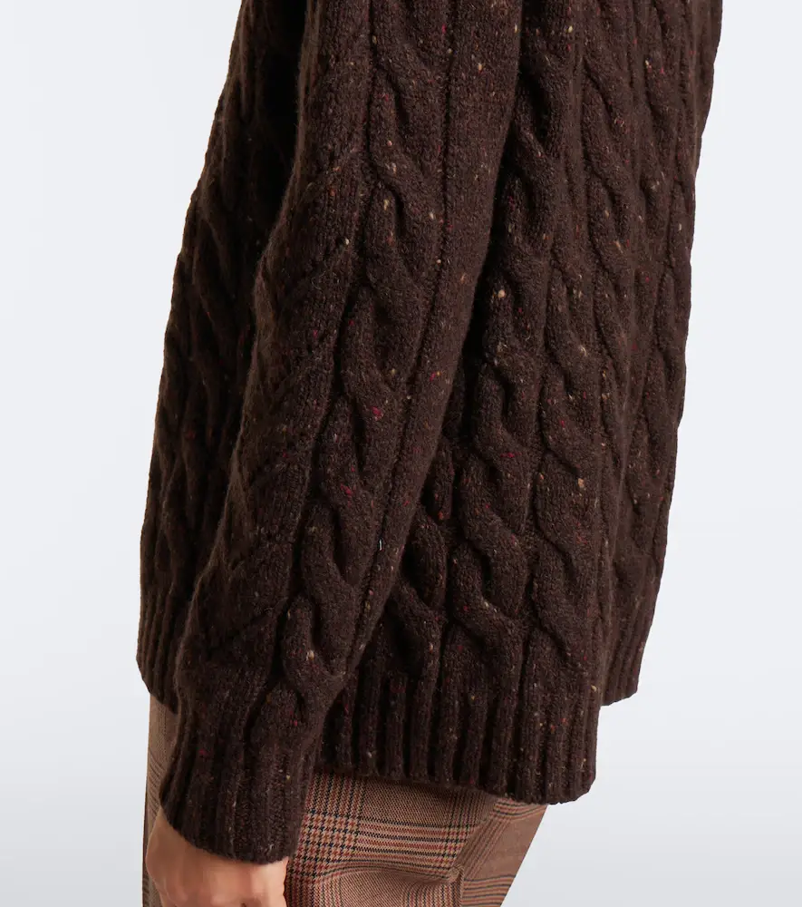 Max Mara Cable-knit wool and cashmere-blend sweater | Thumbnail 3 Max Mara Cable-knit wool and cashmere-blend sweater | Thumbnail 3