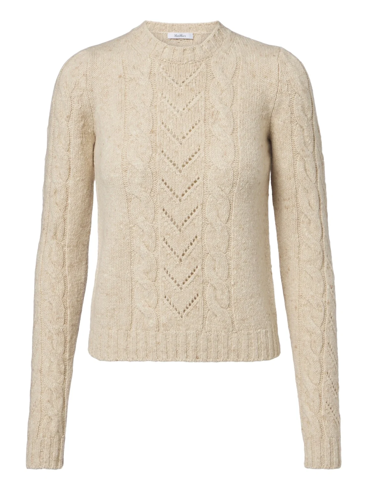 Cable-knit wool and cashmere-blend sweater Cable-knit wool and cashmere-blend sweater