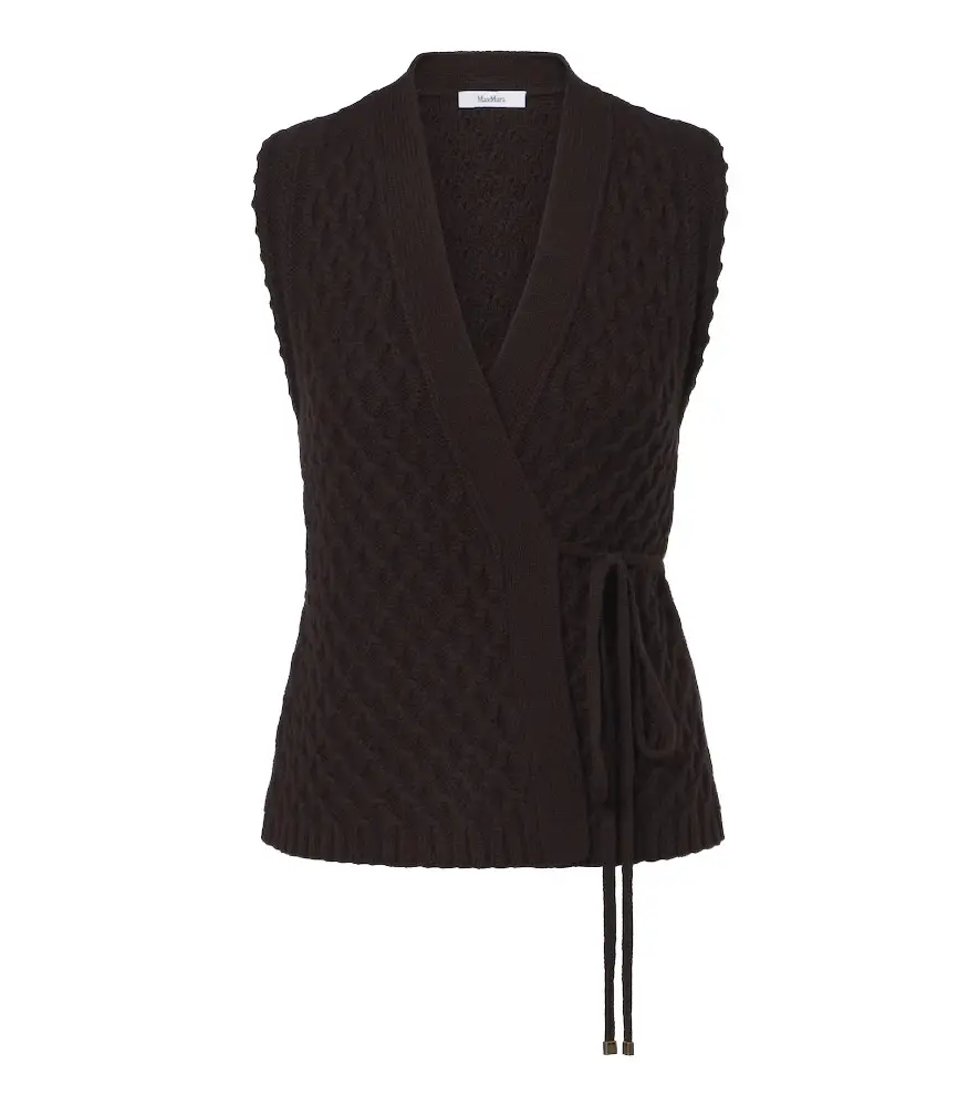 Max Mara Wool and cashmere wrap cardigan | Image 1 Max Mara Wool and cashmere wrap cardigan | Image 1
