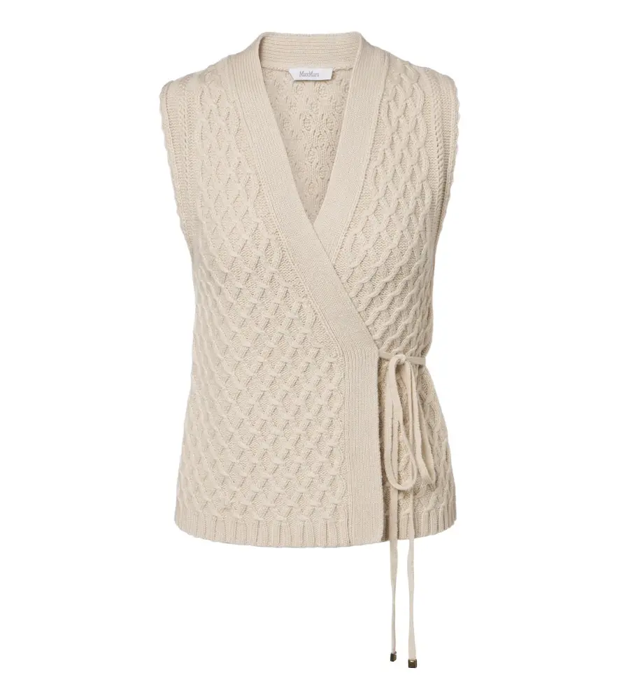 Max Mara Wool and cashmere wrap cardigan | Image 1 Max Mara Wool and cashmere wrap cardigan | Image 1