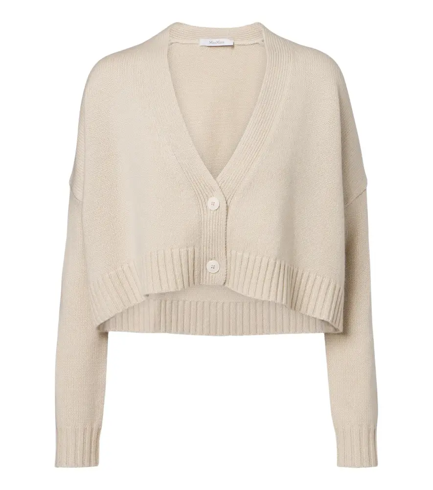 Max Mara Cropped wool and cashmere cardigan | Image 1 Max Mara Cropped wool and cashmere cardigan | Image 1