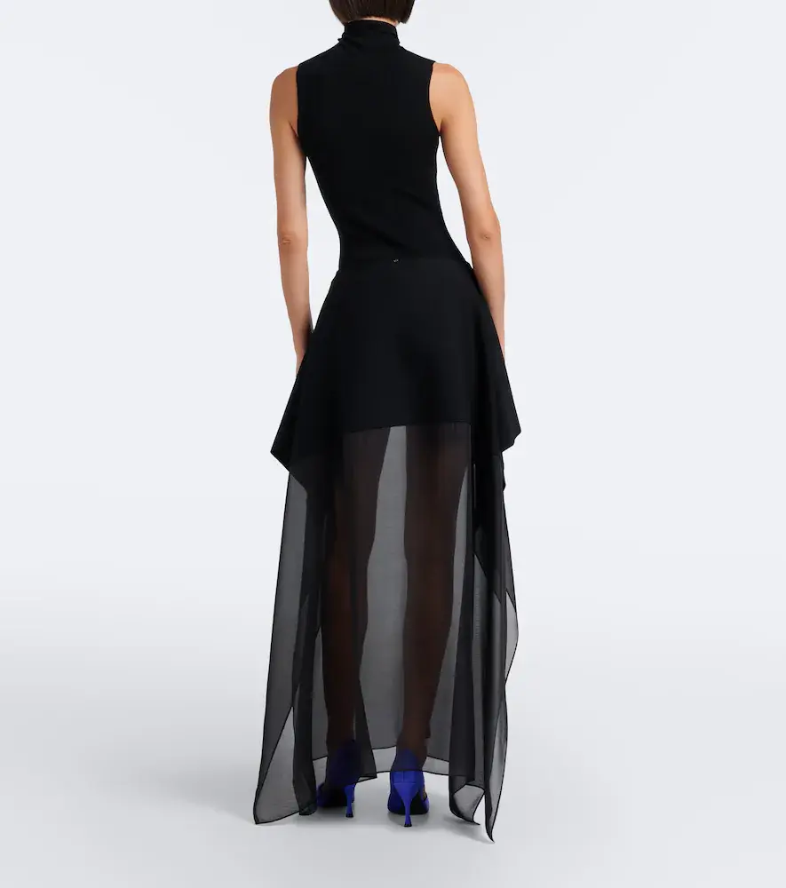 Sportmax Silk-trimmed knitted maxi skirt | Thumbnail 4 Sportmax Silk-trimmed knitted maxi skirt | Thumbnail 4