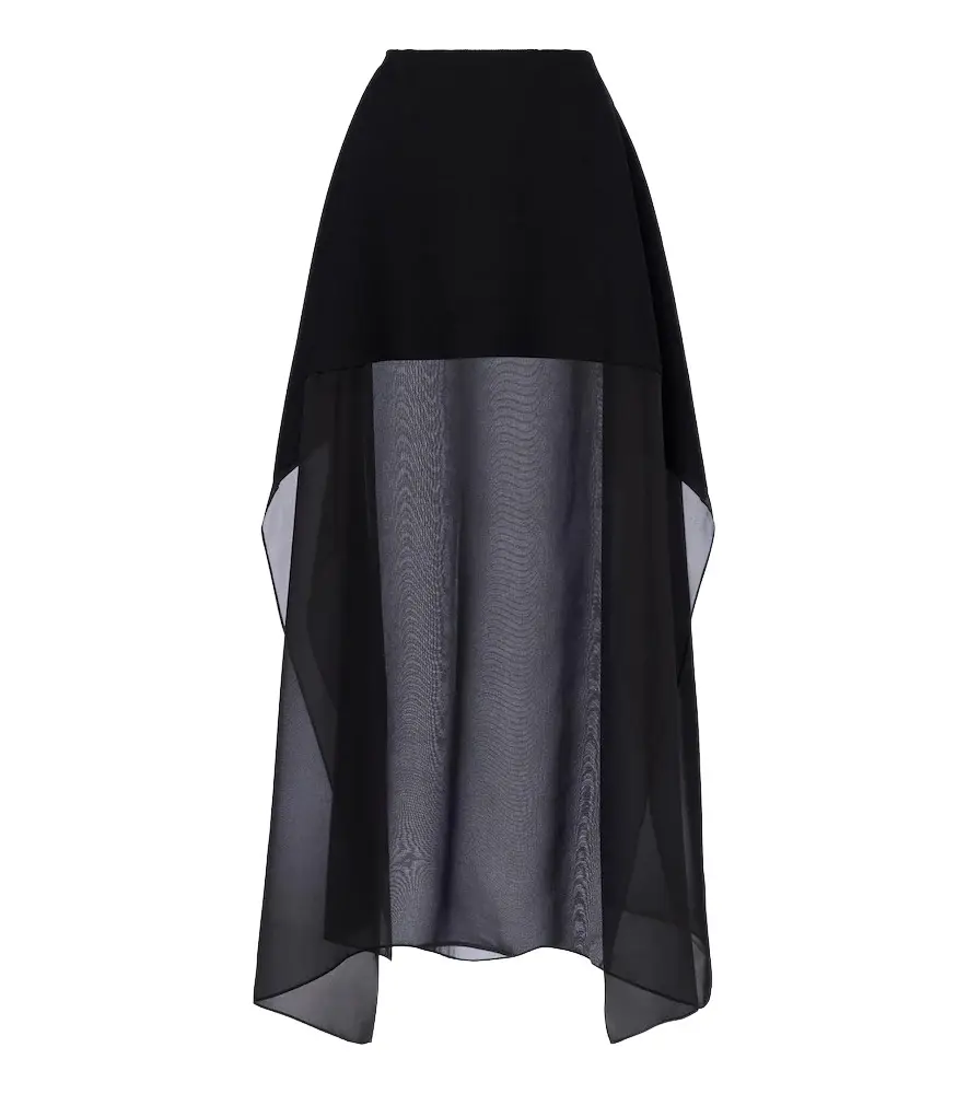 Sportmax Silk-trimmed knitted maxi skirt | Image 1 Sportmax Silk-trimmed knitted maxi skirt | Image 1