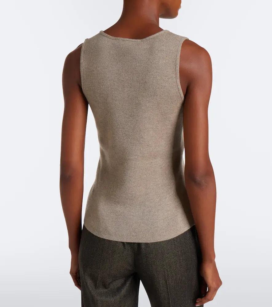 Max Mara Wool and cashmere-paneled suede top | Thumbnail 2 Max Mara Wool and cashmere-paneled suede top | Thumbnail 2