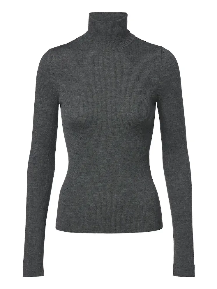 Ribbed-knit virgin wool sweater Ribbed-knit virgin wool sweater
