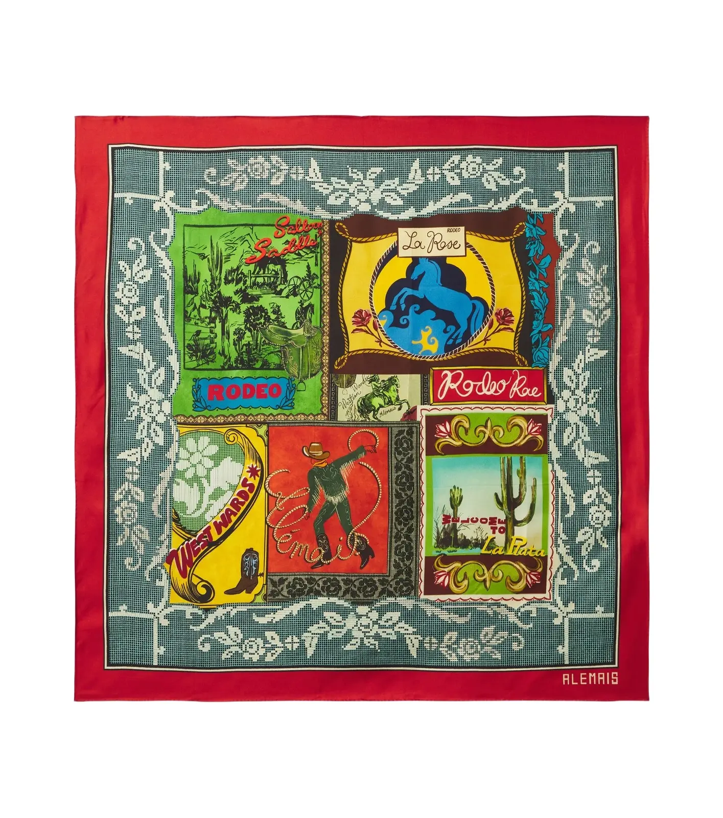 ALÉMAIS Alémais Ace printed silk scarf