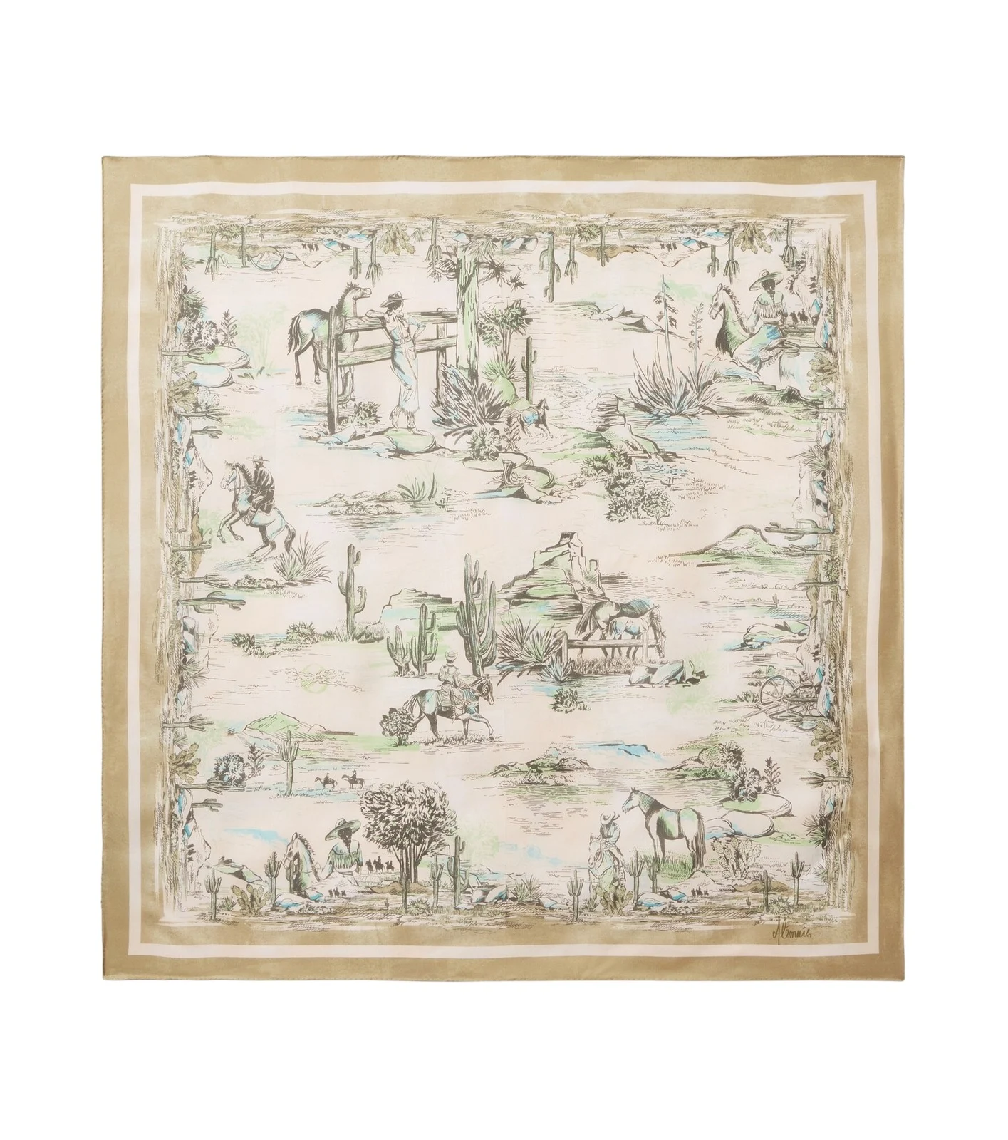 ALÉMAIS Alémais Scout printed silk scarf