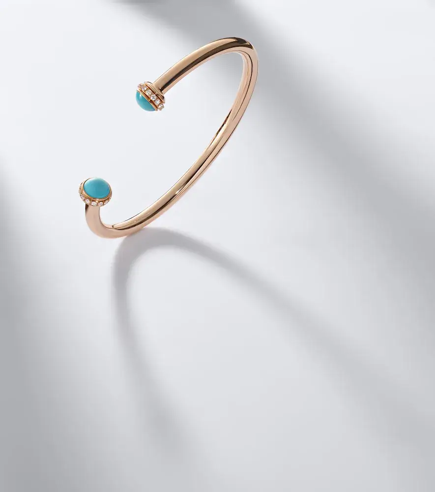 Piaget Possession 18kt rose gold cuff bracelet with diamonds and turquoise | Thumbnail 5