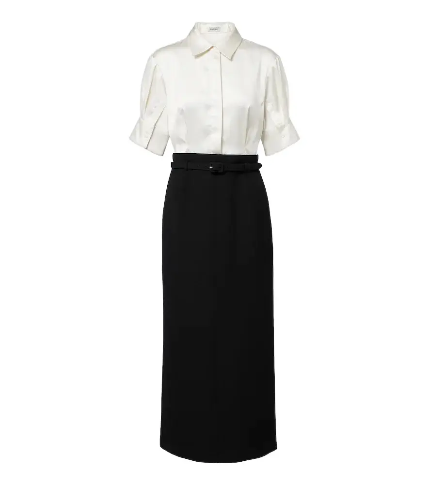 Alvera twill midi dress