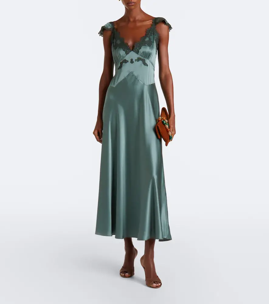 DÔEN Dôen Fiona lace-trimmed silk satin slip dress | Thumbnail 3 DÔEN Dôen Fiona lace-trimmed silk satin slip dress | Thumbnail 3
