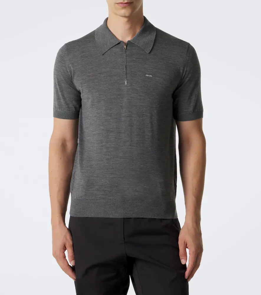 Prada Virgin wool polo sweater | Thumbnail 2 Prada Virgin wool polo sweater | Thumbnail 2