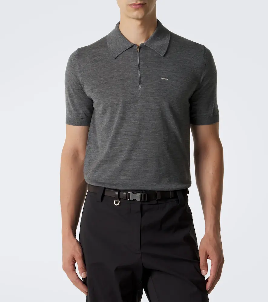 Prada Virgin wool polo sweater | Thumbnail 3 Prada Virgin wool polo sweater | Thumbnail 3