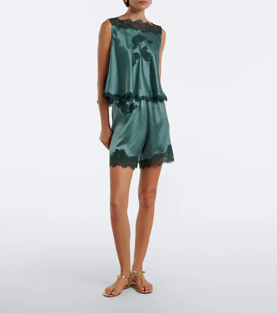 DÔEN Dôen Irsa lace-trimmed silk satin shorts | Thumbnail 5 DÔEN Dôen Irsa lace-trimmed silk satin shorts | Thumbnail 5
