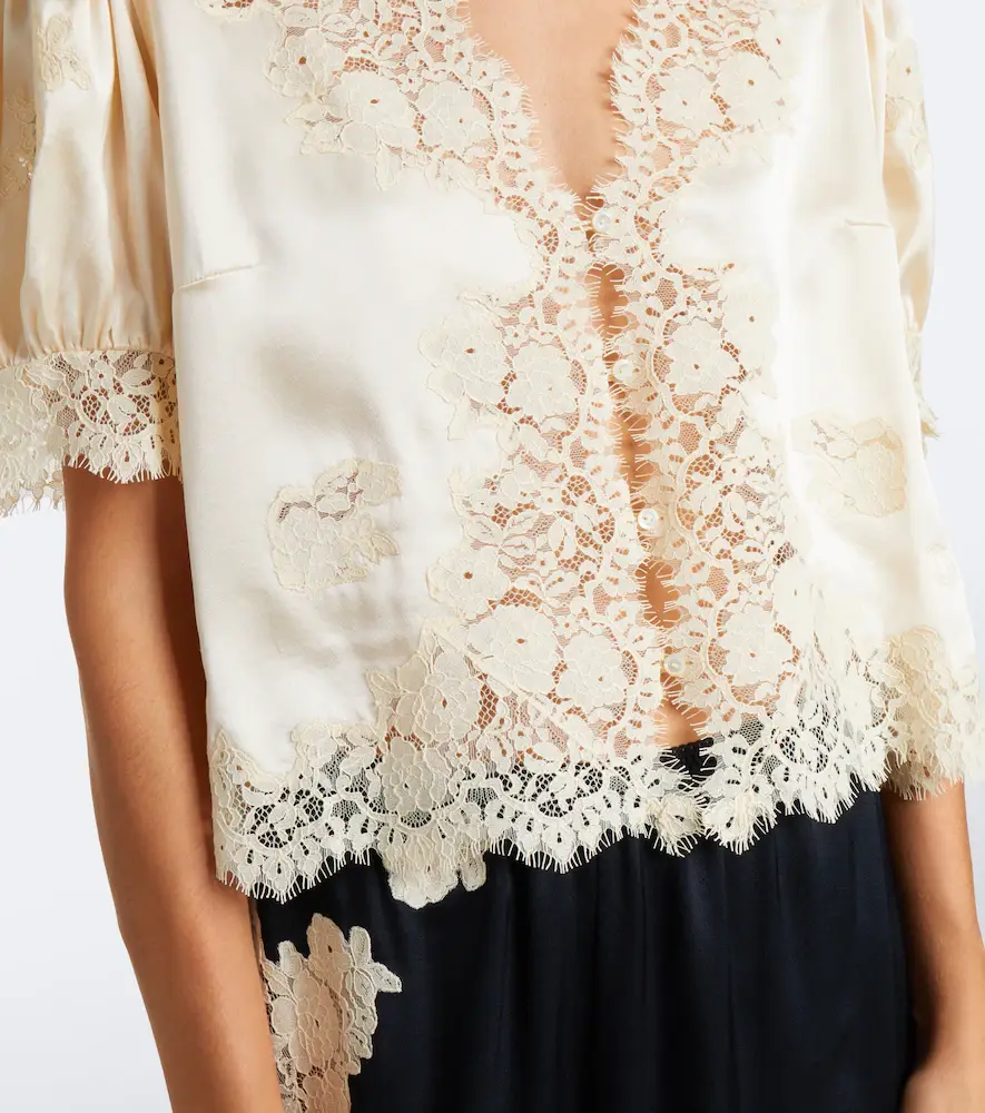 DÔEN Dôen Idella lace-trimmed silk satin top | Thumbnail 5 DÔEN Dôen Idella lace-trimmed silk satin top | Thumbnail 5