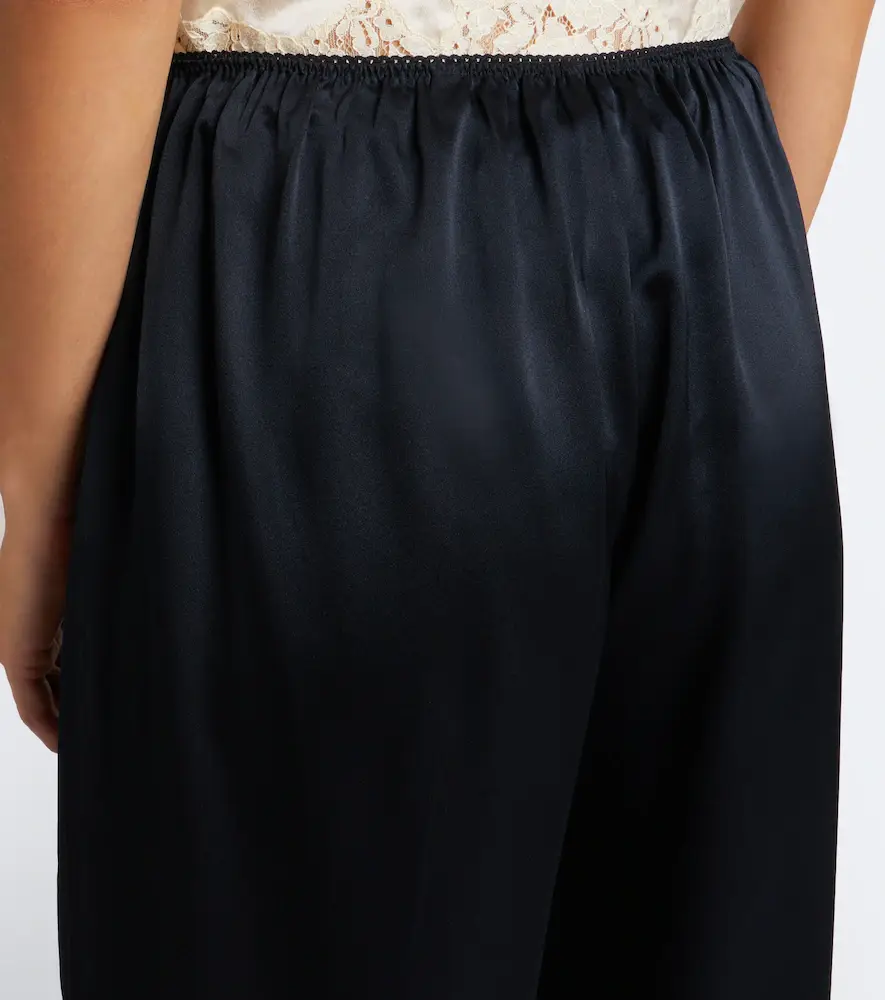 DÔEN Dôen Lavon lace-trimmed silk satin wide-leg pants | Thumbnail 3 DÔEN Dôen Lavon lace-trimmed silk satin wide-leg pants | Thumbnail 3