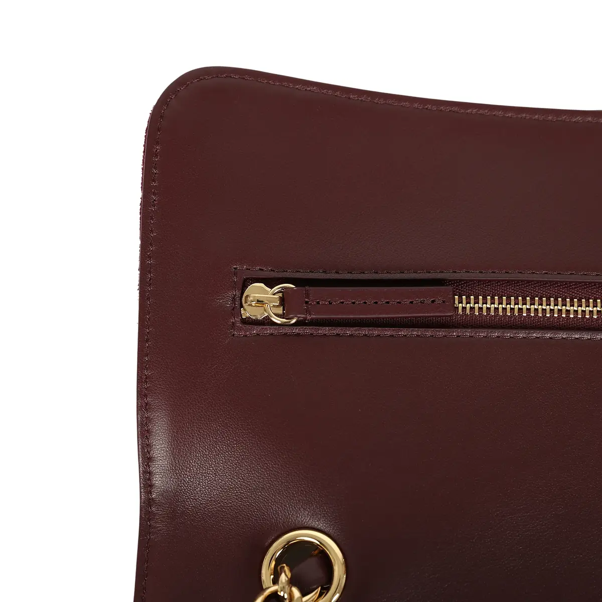 Chanel Chanel Maxi "Souplissimo" Small Flap Bag Burgundy Suede Gold Hardware | Thumbnail 8 Chanel Chanel Maxi "Souplissimo" Small Flap Bag Burgundy Suede Gold Hardware | Thumbnail 8