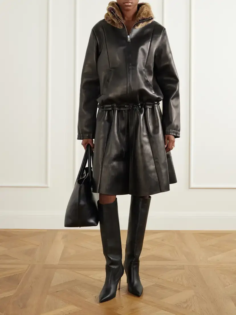 STOULS So Linda Shearling-trimmed Leather Jacket | Thumbnail 2 STOULS So Linda Shearling-trimmed Leather Jacket | Thumbnail 2