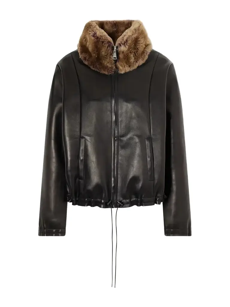 STOULS So Linda Shearling-trimmed Leather Jacket | Image 1 STOULS So Linda Shearling-trimmed Leather Jacket | Image 1