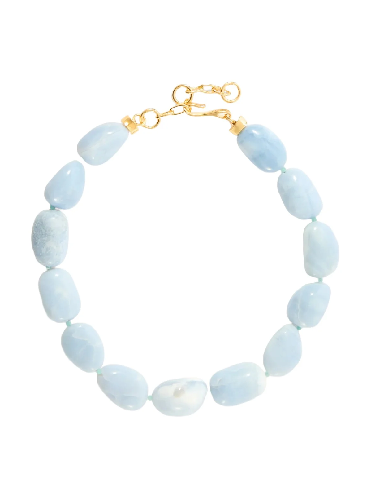 Lizzie Fortunato Sea And Sky Gold-plated Amazonite And Opal Necklace - Blue