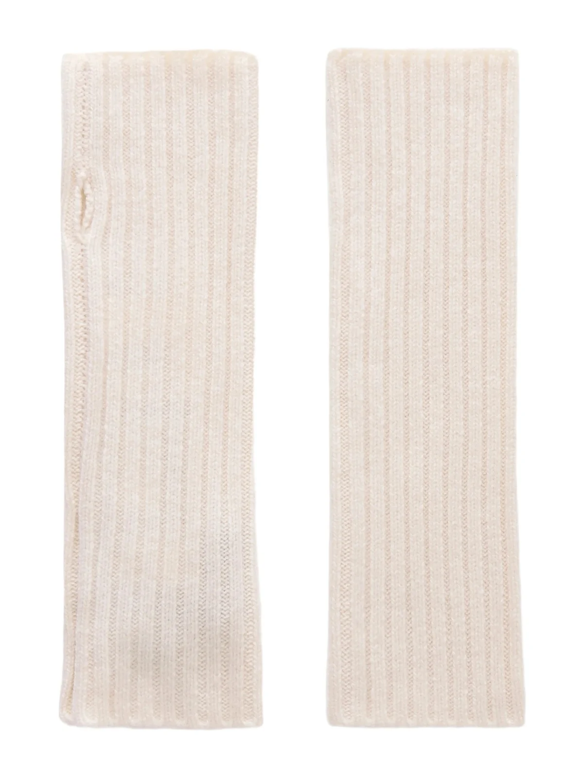 Yves Salomon Ribbed Cashmere Fingerless Mittens