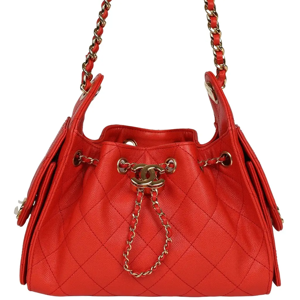 Chanel Chanel Mini 25 Hobo Bag Red Caviar Gold Hardware | Image 1 Chanel Chanel Mini 25 Hobo Bag Red Caviar Gold Hardware | Image 1