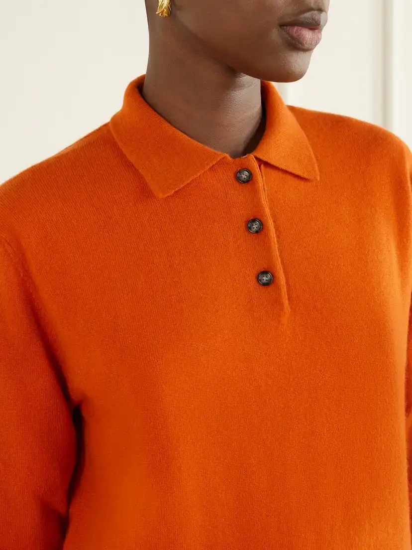Allude Cashmere Polo Sweater | Thumbnail 5