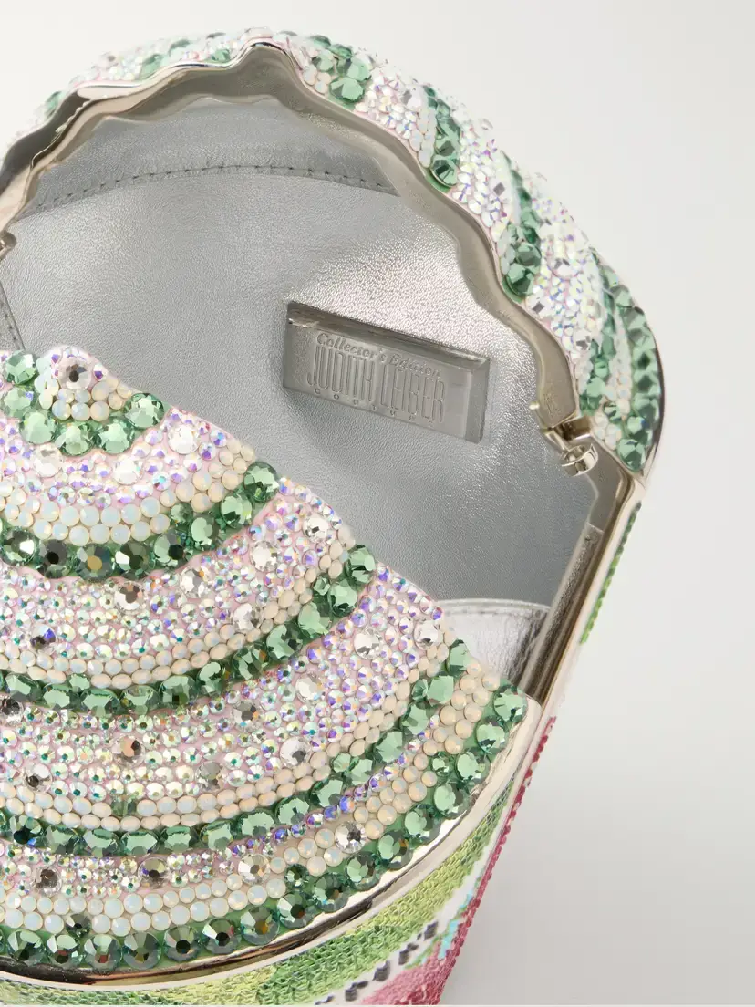 Judith Leiber Couture Matcha Crystal-embellished Silver-tone Clutch | Thumbnail 6 Judith Leiber Couture Matcha Crystal-embellished Silver-tone Clutch | Thumbnail 6