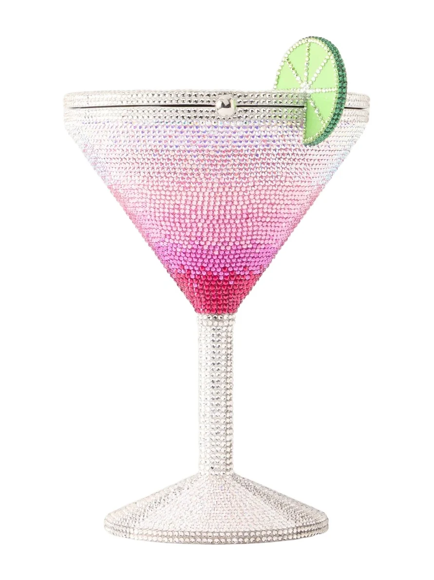 Cosmopolitan Crystal-embellished Silver-tone Clutch