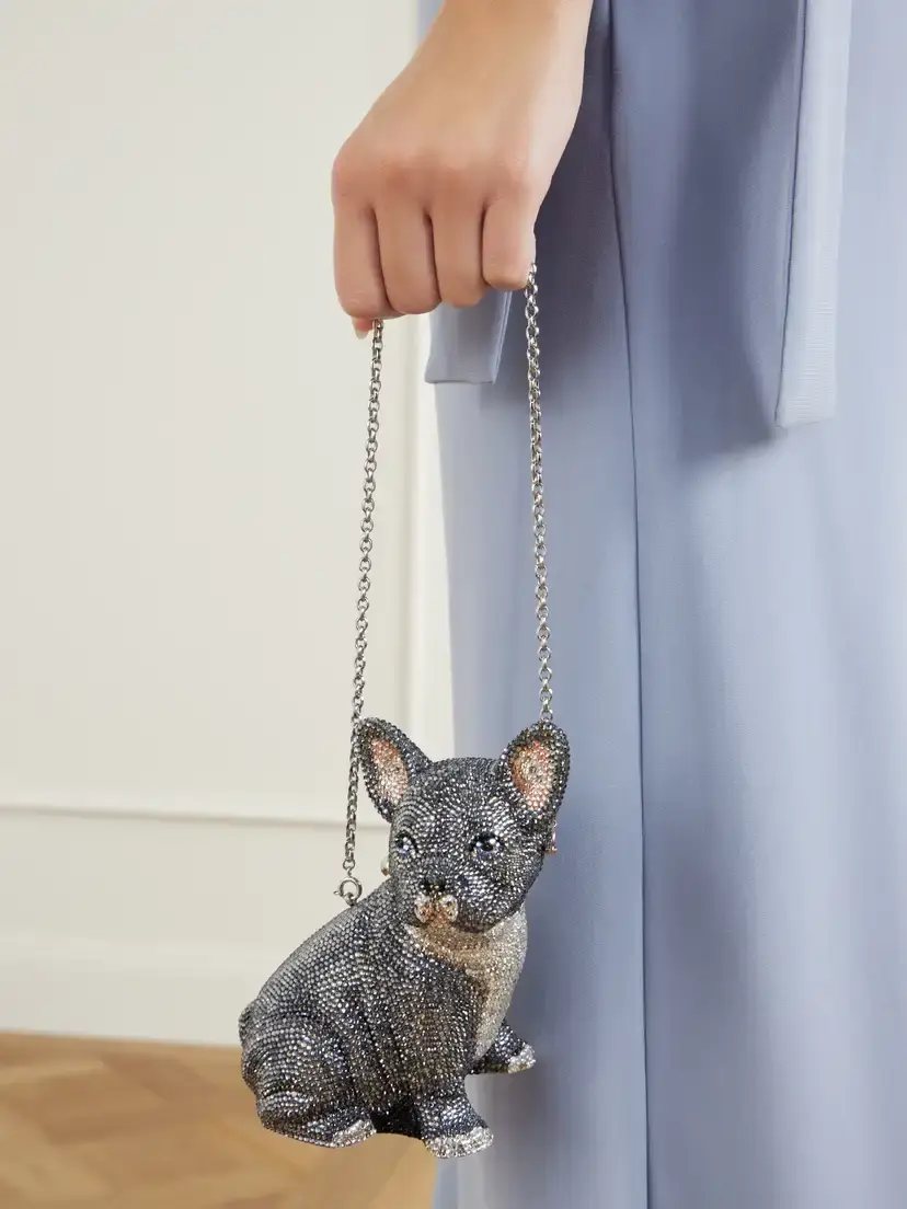 Judith Leiber Couture Louie Crystal-embellished Silver-tone Clutch | Thumbnail 2 Judith Leiber Couture Louie Crystal-embellished Silver-tone Clutch | Thumbnail 2
