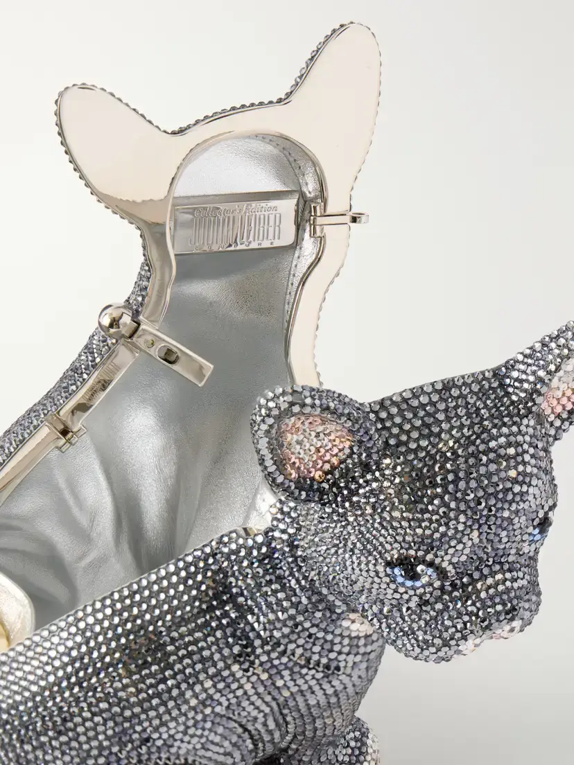 Judith Leiber Couture Louie Crystal-embellished Silver-tone Clutch | Thumbnail 6 Judith Leiber Couture Louie Crystal-embellished Silver-tone Clutch | Thumbnail 6