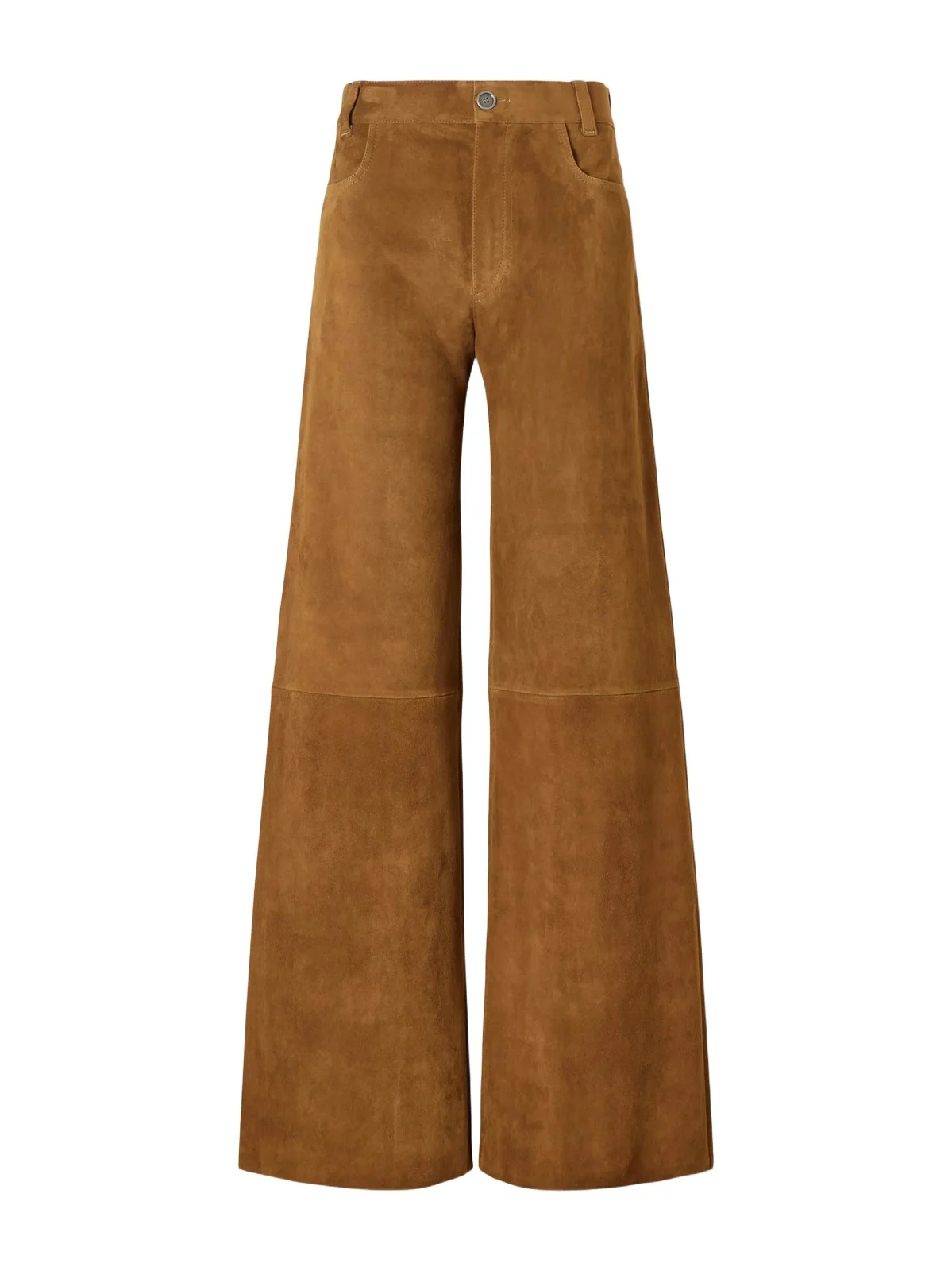 STOULS Lilou Cropped Suede Wide-leg Pants